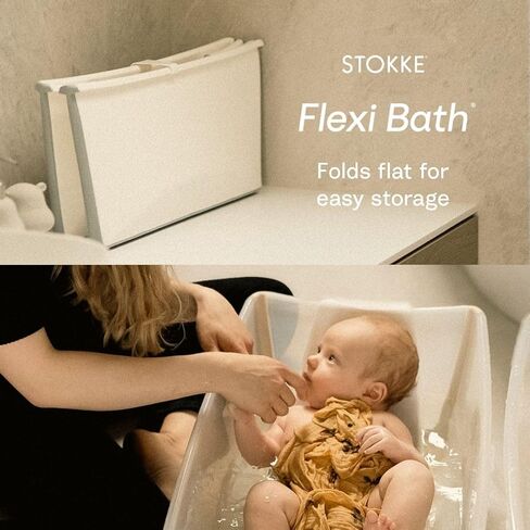 Stokke Flexi Bath, Stand & Newborn Support Bundle, White Grey in Kuwait