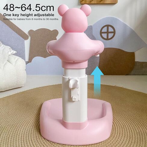 Baby Shower Stand, Foldable Baby Bear Bath Stand Adjustable Infant Bath Support Toddler Showers Stands with Anti-Slip Base Drainage Holes Shower Head Holder for Infants 8-36 Months Gift Grey Bear in Kuwait