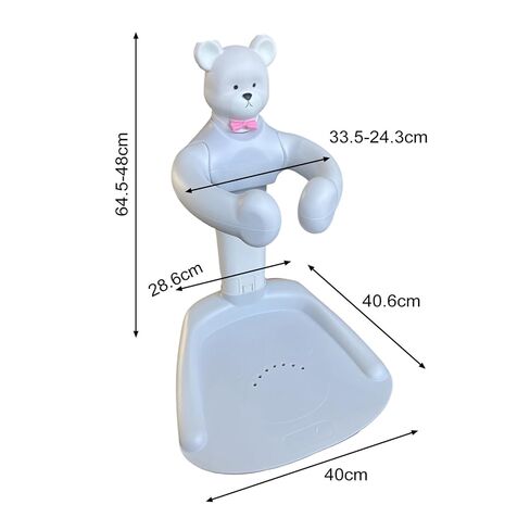 Baby Shower Stand, Foldable Baby Bear Bath Stand Adjustable Infant Bath Support Toddler Showers Stands with Anti-Slip Base Drainage Holes Shower Head Holder for Infants 8-36 Months Gift Grey Bear in Kuwait