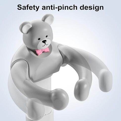 Baby Shower Stand, Foldable Baby Bear Bath Stand Adjustable Infant Bath Support Toddler Showers Stands with Anti-Slip Base Drainage Holes Shower Head Holder for Infants 8-36 Months Gift Grey Bear in Kuwait