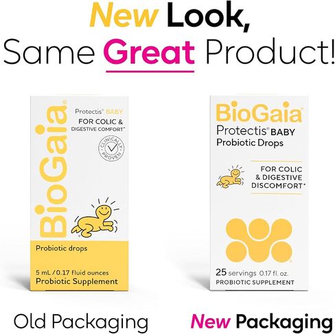 BioGaia Protectis Baby Probiotic Drops | Baby Essentials for Colic & Gas Relief | Safe for Newborns | Ease Crying, Fussing, Colic, Gas, Spit-ups & Constipation | No Dairy, Soy & Gluten | 5mL (2-Pack) | Pediatrician-recommended | Ease Crying, Fussing, Coli in Kuwait