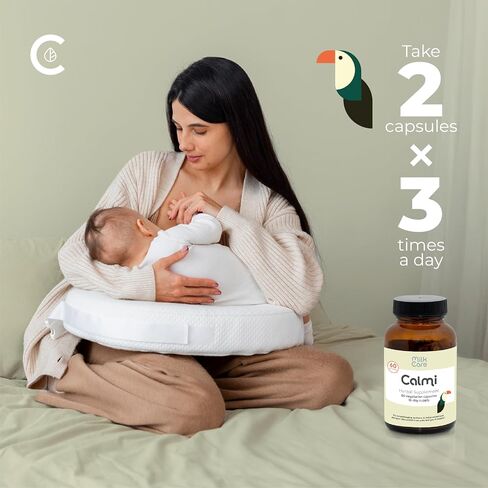 Calmi Postpartum Baby Gas Relief Supplement for Breastfeeding Mothers, Traditional Herbal Nursing Blend with Fennel, Ginger and Chamomile, Supports Digestive Comfort and Calm, Vegan, 60 Capsules in Kuwait