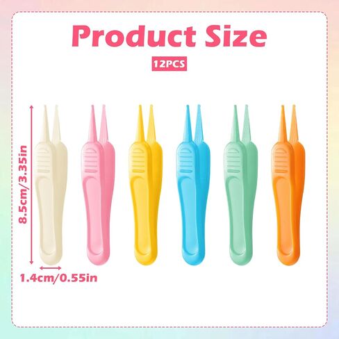12 Pcs Nose Cleaning Tweezers 6 Colors Baby Nose Picker with Rounded Head Effective Booger Remover Tool for Cleaning Ear Noses Navel Dirt in Kuwait
