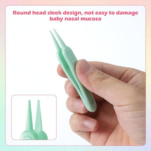 12 Pcs Nose Cleaning Tweezers 6 Colors Baby Nose Picker with Rounded Head Effective Booger Remover Tool for Cleaning Ear Noses Navel Dirt in Kuwait