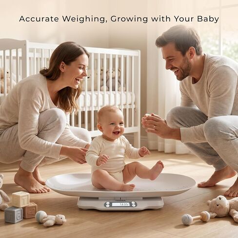 Digital Baby Scale with Removable Tray, 66 lbs | Newborns & toddlers weighing, puppy & cat friendly, curved design, intelligent hold function, accurate to 2g in Kuwait
