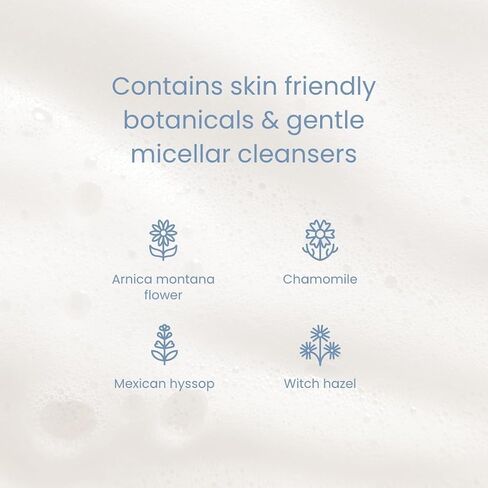Buddle Clean Cheeks Baby Micellar No-Rinse Foam Cleanser Duo, 3.4 + 6.7 oz | One for the Nursery and One for On-the-Go; No-Rinse Micellar Foam for Sensitive Baby Skin, Fragrance-Free and Paraben-Free in Kuwait
