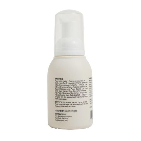 Buddle Clean Cheeks Baby Micellar No-Rinse Foam Cleanser Duo, 3.4 + 6.7 oz | One for the Nursery and One for On-the-Go; No-Rinse Micellar Foam for Sensitive Baby Skin, Fragrance-Free and Paraben-Free in Kuwait