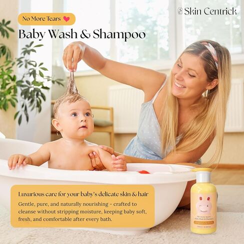 No More Tears Baby Wash & Shampoo, Tear-Free Formula with Aloe Vera and Coconut Oil, Ultra-Gentle Daily Cleanse, 250ml, 8.45 fl oz in Kuwait