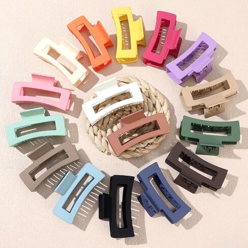 laxizar 16 Pcs Hair Clips for Women 3.5 Inch Claw Clips Hair Accessories in Kuwait