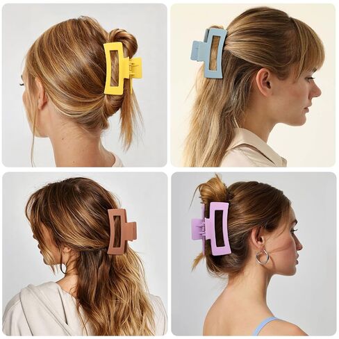 laxizar 16 Pcs Hair Clips for Women 3.5 Inch Claw Clips Hair Accessories in Kuwait