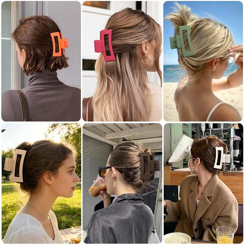 laxizar 16 Pcs Hair Clips for Women 3.5 Inch Claw Clips Hair Accessories in Kuwait