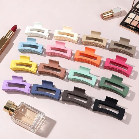 laxizar 16 Pcs Hair Clips for Women 3.5 Inch Claw Clips Hair Accessories in Kuwait