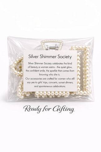 4PCS Pearl Hair Claw Clips for Women & Girls Strong Hold Hair Clamps for Thick & Thin Hair Elegant Barrettes for Wedding, Party & Everyday Styling in Kuwait