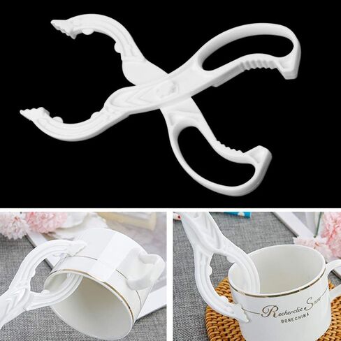 Bottle Tongs for 0+ Months, Multifunctional Anti-Slip White Food Grade PP Bottle Clamp, 1 Pack for & Hot Handling in Kuwait