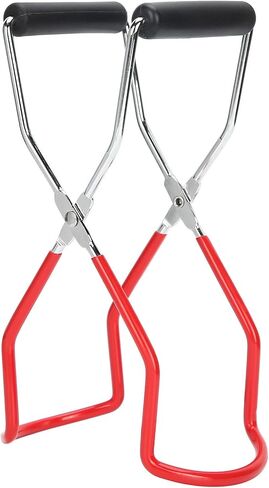 Tnfeeon Stainless Steel Canning Jar Lifter Tongs with Coated Grip Handle for Wide Mouth Jars and Bottles 2 Pack in Kuwait