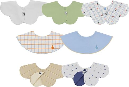 Konny Baby Bib 3/5/7-Pack Set, 360 ​​° Rotate, Soft and Absorbent Drooling for Toddler Boys Girls Baby Essentials in Kuwait