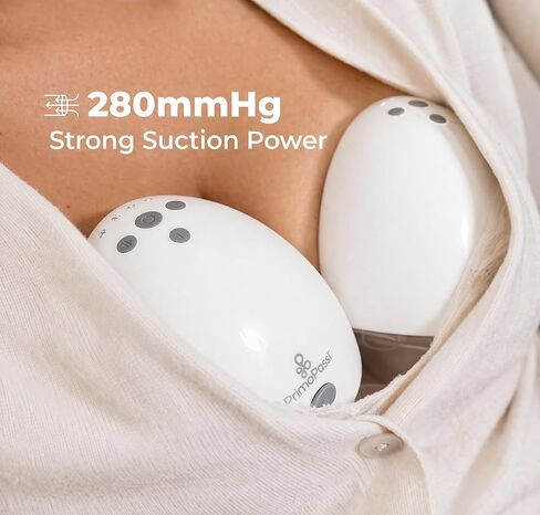 Primo Passi Double Wearable Breast Pump, Hands-Free Electric Breast Pump with Case, 4 Modes & 9 Levels, Quiet Rechargeable Portable Pump with Leak-Proof Design & LED Display in Kuwait
