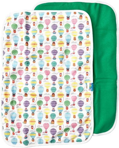 Happy Spitters Club Baby Burp Cloths for Reflux & Heavy Spit-Up (2 Pack) – Extra-Wide 4-Layer Cotton, Leak-Resistant Waterproof Barrier in Kuwait