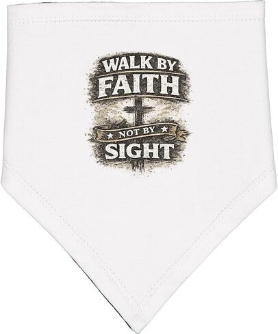 inktastic Walk By Faith Christian Baby Bandana Bib in Kuwait