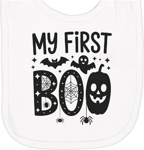 inktastic My First Boo Halloween Newborn Bib in Kuwait