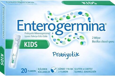 EnterogerminaKids (20 Vials) 1-Pack, Ready-to-Use Liquid Vials Gluten Free in Kuwait
