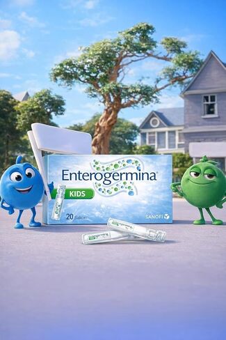 EnterogerminaKids (20 Vials) 1-Pack, Ready-to-Use Liquid Vials Gluten Free in Kuwait