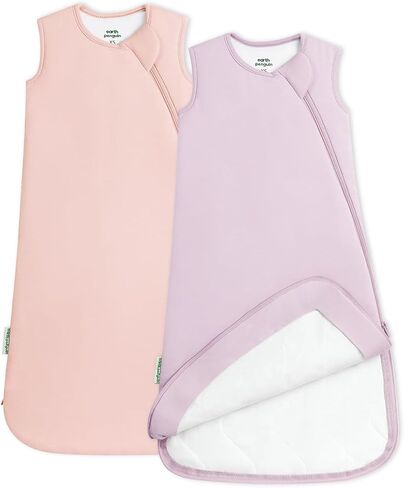 Soft Bamboo Viscose Baby Sleep Sack, 1.0 TOG Baby Sleeping Bag 2 Pack, Cozy Baby Wearable Blanket 2-Way Zipper in Kuwait