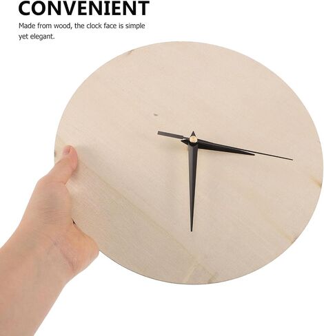 NOLITOY Wooden DIY Clock Dial for Painting and Skill Development, Round Blank Clock Face Made of Natural Wood, Beige Color Suitable for Craft and Nursery Decoration Projects in Kuwait