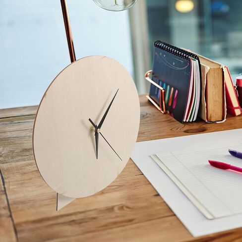 NOLITOY Wooden DIY Clock Dial for Painting and Skill Development, Round Blank Clock Face Made of Natural Wood, Beige Color Suitable for Craft and Nursery Decoration Projects in Kuwait