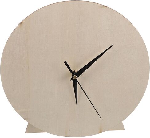 VOSAREA DIY Blank Wooden Round Clock Dial for Painting Projects, Educational Tool with Beige Natural Wood Material, for Nursery or Classroom Wall Decor in Kuwait