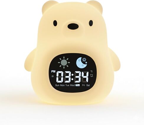 HOME.X Cubbi Sleep Aid Night Light for Toddler Gen.2 - Alarm Clock, Wake-Up Light, Sleep Mode, Music & White Noise Soother, Tap Control Colors, Soft Silicone, Rechargeable in Kuwait
