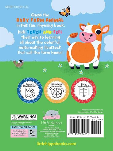 Baby Farm Animals - Silicone Touch and Feel Board Book - Sensory Board Book in Kuwait