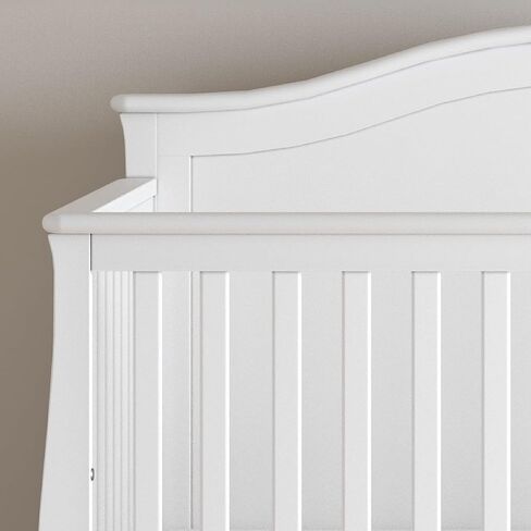 Child Craft Camden Design 4-in-1 Convertible Baby Crib Nursery Furniture Set, Baby Bed and 3 Drawer Dresser, for Babies, Toddlers and Kids Bedroom (2 Piece - Matte White) in Kuwait