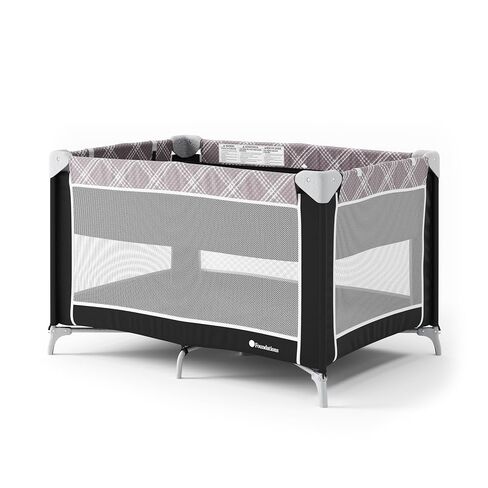Foundations Sleep 'N Store Baby Pack and Play Yard - Portable Playpen for Toddlers, Foldable Travel Playpen with Storage Bag & Foam Mattress, Durable Design for Hotels & Daycares - Graphite in Kuwait