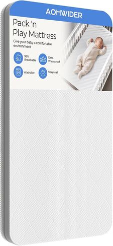 33x20 Rectangle Bassinet Mattress Topper: 2" Thick Dual Side Gel Memory Foam Bassinet Mattress for Baby Delight/Mika Micky/KoolerThings Bedside - All-Season Design - Exact Fit Replacement Bassinet in Kuwait