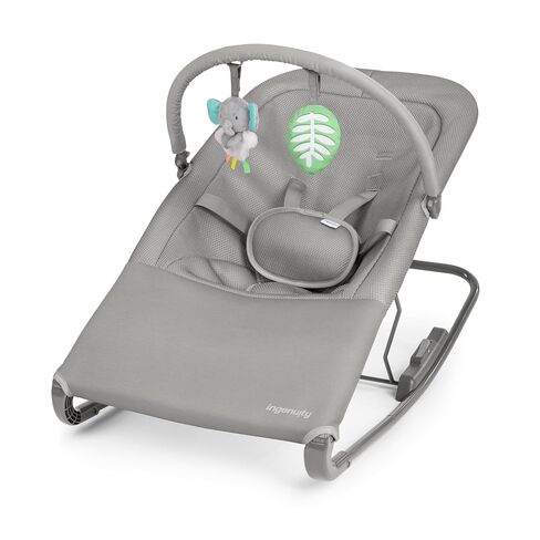 Ingenuity Keep Inmotion Automatic Baby Rocker Seat, with Remote Control for Vibration, Music & Volume Control, Premium Materials, 0-6M - Soulful Skies in Kuwait