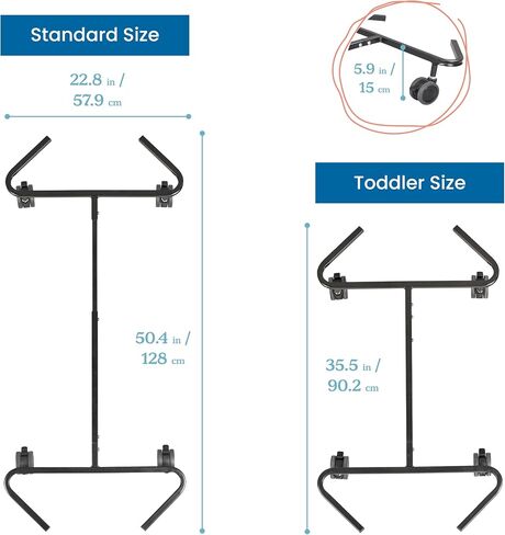 ECR4Kids Stackable Kiddie Cots and Sheets with Universal Cot Trolley, Toddler Size, Ready-to-Assemble, Daycare Essentials, Blue, 6-Pack in Kuwait