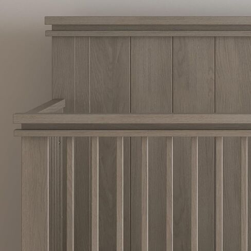 Child Craft Denman Design 4-in-1 Convertible Baby Crib Nursery Furniture Set, Baby Bed and 6 Drawers Double Dresser, for Babies, Toddlers and Kids Bedroom (2 Piece - Crescent Gray) in Kuwait