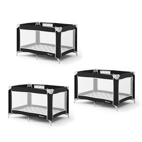 Foundations Sleep 'N Store Baby Play Yard 3 Pack for Hotels, Easy to Store, Foldable Travel Play Pen, Includes Storage Bag & Foam Mattress, Graphite in Kuwait