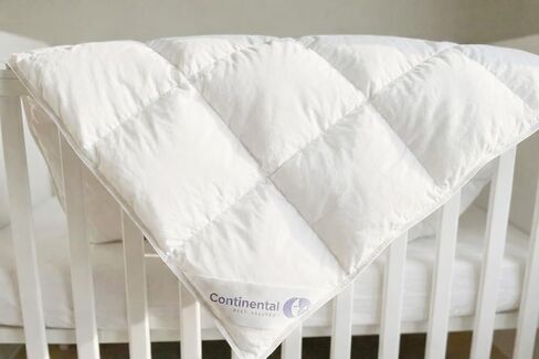 Continental Bedding Serenity Toddler Down Comforter 700 Fill Power White Down Duvet Insert 100% Cotton Shell White, 39x47 in Kuwait