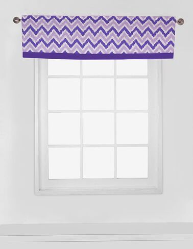 Bacati - Single Light Filtering Curtain Panel Mix N Match Chevron Lilac/Purple in Kuwait
