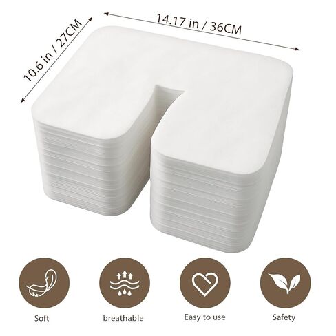 500 Piece Disposable Face Cradle Covers Luxurious Ultra Soft face cradle covers for massage table - Massage Tables & Massage Chairs in Kuwait