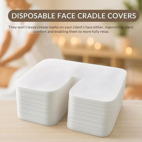 500 Piece Disposable Face Cradle Covers Luxurious Ultra Soft face cradle covers for massage table - Massage Tables & Massage Chairs in Kuwait