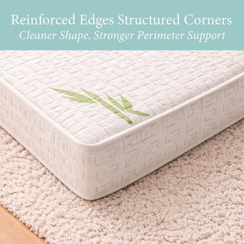 Ababy Custom Size Baby Bassinet & Cradle Mattress Pad – Firm Foam, Bamboo Cover, Water-Resistant in Kuwait