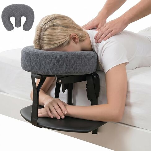 Massage Headrest for Bed, Massage Face Cradle for Bed, Adjustable 18" Height Massage Head Holder, for Home Salon Spa, Comfortable Face Down Pillow in Kuwait