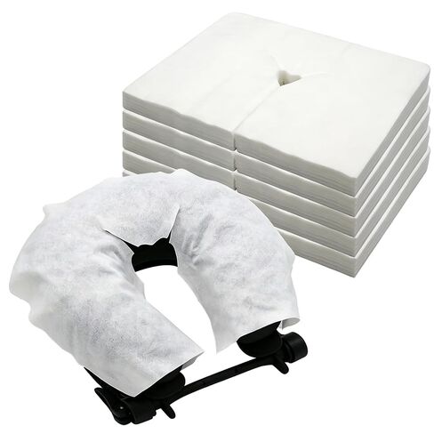 Large Disposable Face Cradle Covers, 500 Count Ultra Soft Medical Grade Non-Sticking Massage Face Rest Covers, Headrest Covers for Massage Tables & Massage Chairs in Kuwait