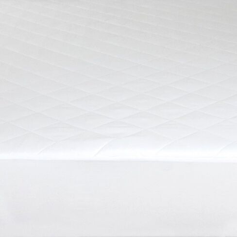 Furinno Angeland Fitted Mattress Pad, Mattress Protector Top, White | Twin Size, Quilted, Fit Mattresses up to 15" Tall, Machine Washable in Kuwait
