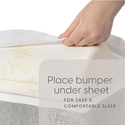 Milliard Toddler Bed Bumper (2 Pack), Bed Foam Rail for Toddlers, Kids Safety Bed Guard for Twin, Full, Queen, King Beds, Non Slip Bottom and Water Resistant Cover in Kuwait