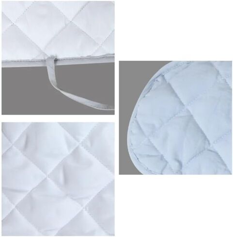 Cot Railing Cover, 2 Pieces, Cotton, Cot Protection, Wrap Edge, Anti-Bite, Solid Color, Bed Fence, Railing, Barandi Cover, Pink-100 cm, One Size in Kuwait