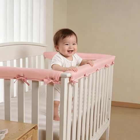 Double Thickness Crib Rail Teething Guard, Designed for Crib Top Rail Only (Not Side Rails) Furniture Edge Protector - Compliant with Infant Safe Sleep Act in Kuwait